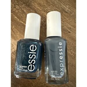 Essie Nail Polish Lot Of 2 - Never too Bold Blue 1832 & Quick Dry Air Dry 340